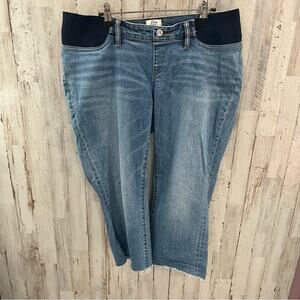 J.Crew Maternity Slim Boyfriend Jeans Capri DIY READ FLAW